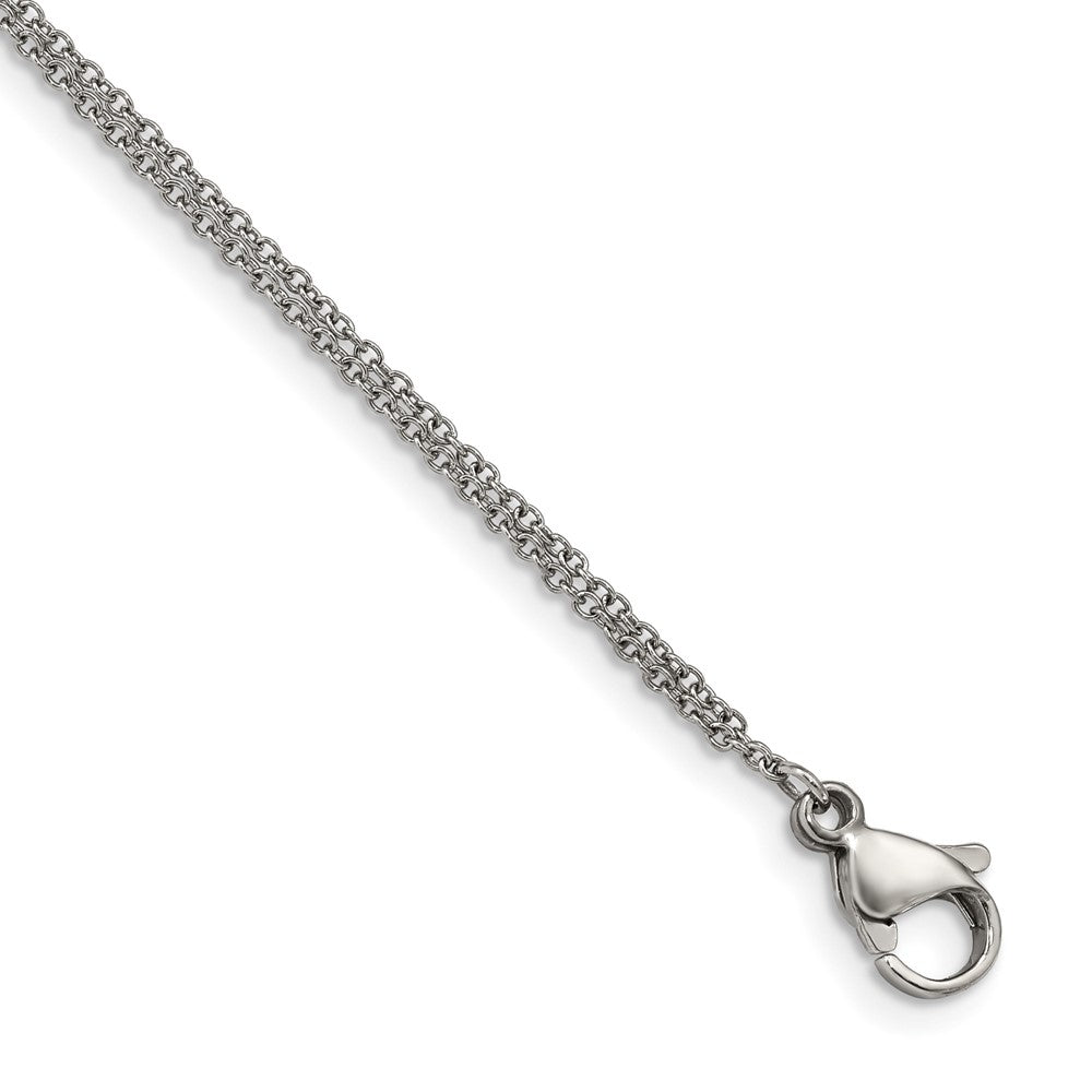 Buy Stylish Polished Stainless Steel Chisel Bracelet - 6.25 + 2 Extension