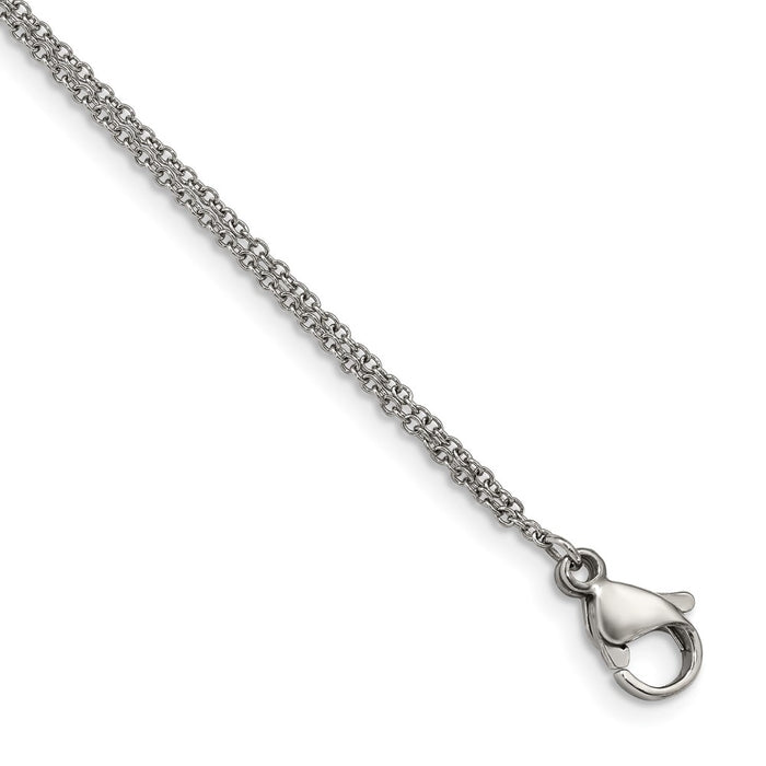 Buy Stylish Polished Stainless Steel Chisel Bracelet - 6.25 + 2 Extension-3