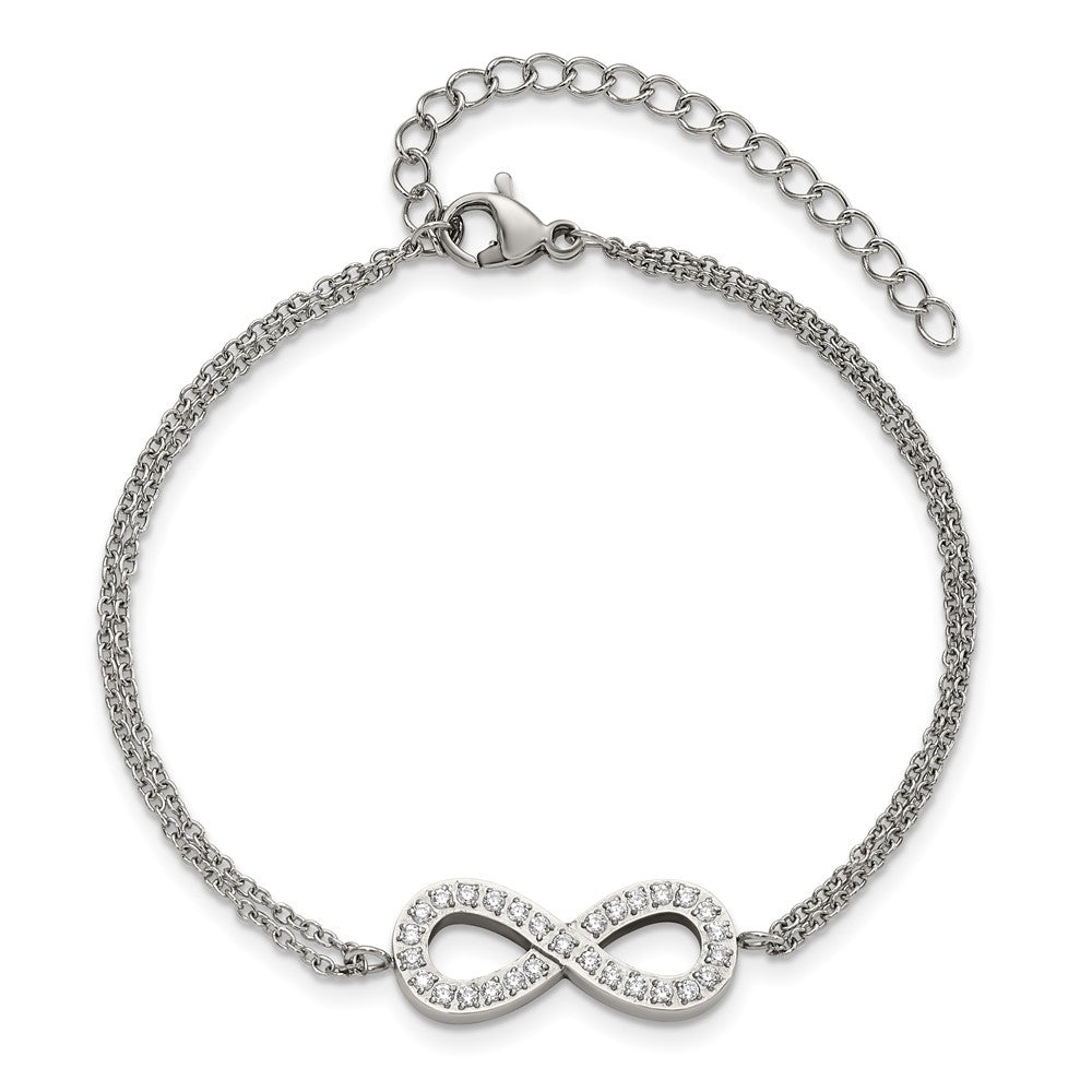 Buy Stylish Polished Stainless Steel Chisel Bracelet - 6.25 + 2 Extension