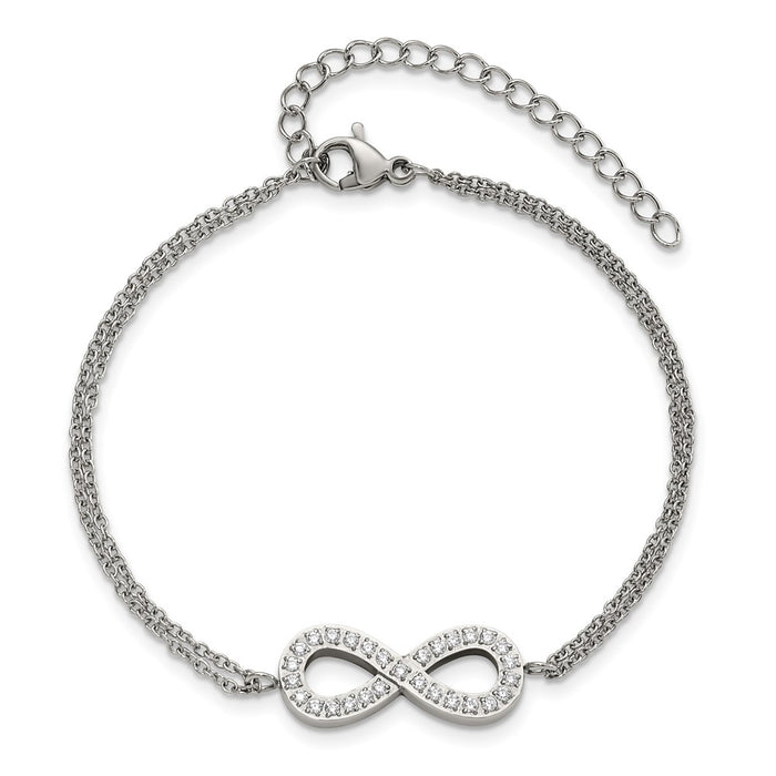 Buy Stylish Polished Stainless Steel Chisel Bracelet - 6.25 + 2 Extension-4