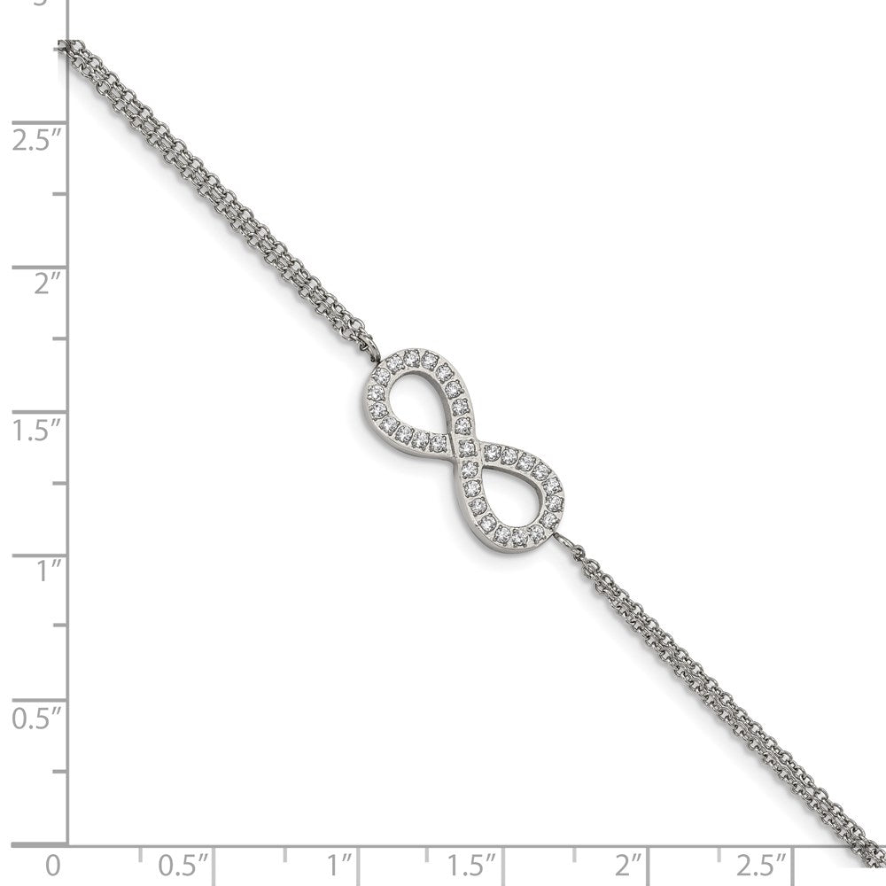 Buy Stylish Polished Stainless Steel Chisel Bracelet - 6.25 + 2 Extension