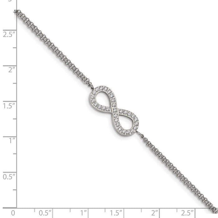 Buy Stylish Polished Stainless Steel Chisel Bracelet - 6.25 + 2 Extension-5