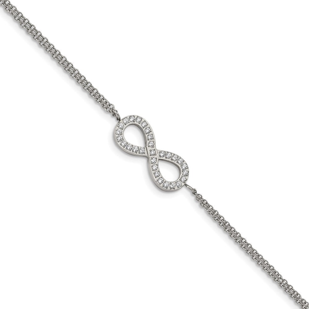 Buy Stylish Polished Stainless Steel Chisel Bracelet - 6.25 + 2 Extension