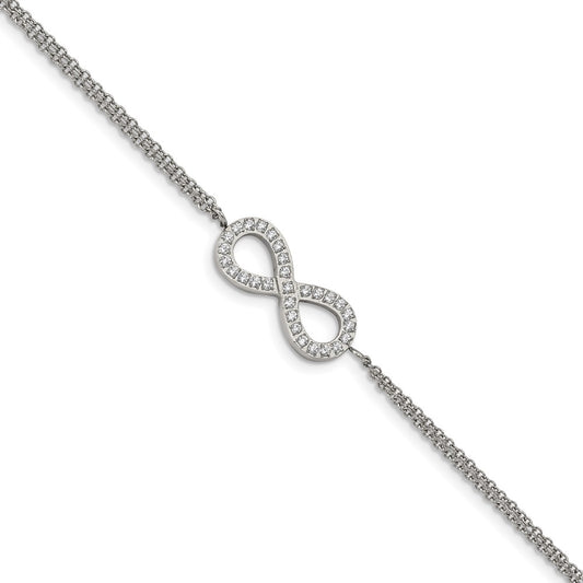 Buy Stylish Polished Stainless Steel Chisel Bracelet - 6.25 + 2 Extension