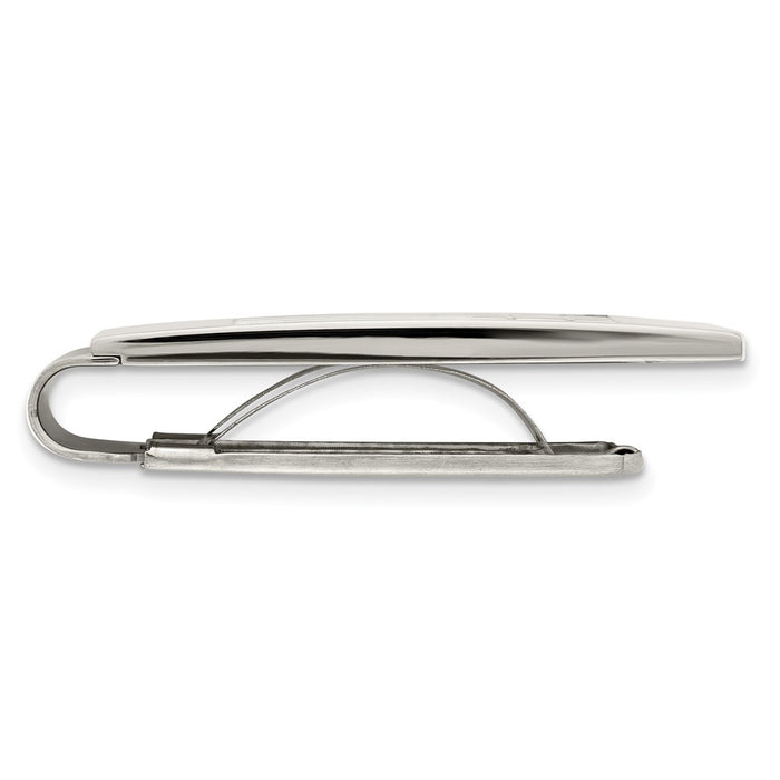 Exclusive Chisel Polished Stainless Steel Money Clip, Stylish Carbon Fiber Inlay-2