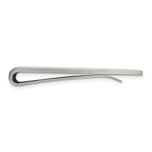 High-quality Chisel Stainless Steel Money Clip - Stylish Brushed Design with CZ Accents