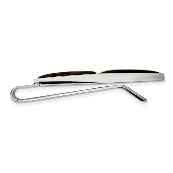 Polished Tiger's Eye Money Clip - 85mm Chisel Stainless Steel