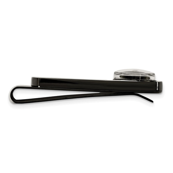 Chisel Polished Black IP-Plated Compass Money Clip - 4.5" Long