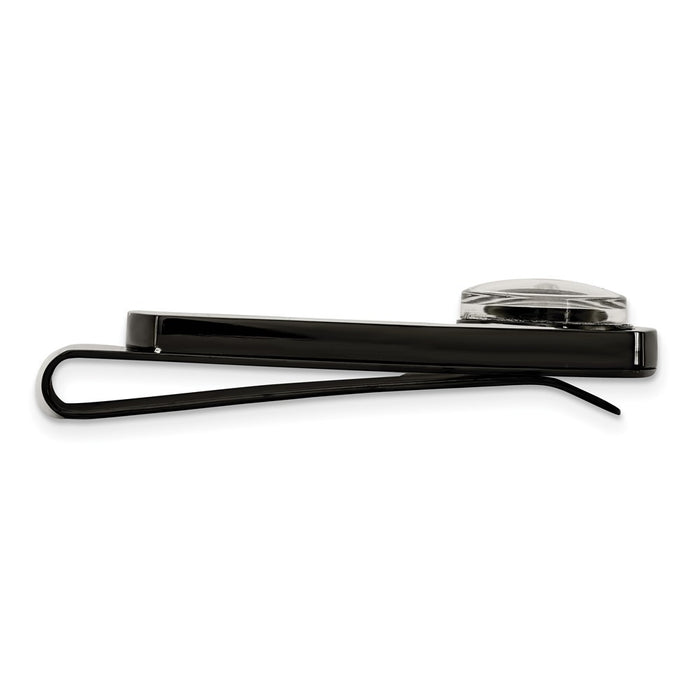 Buy Stylish Chisel Polished Black IP-Plated Compass Money Clip - 4.5" Long-2