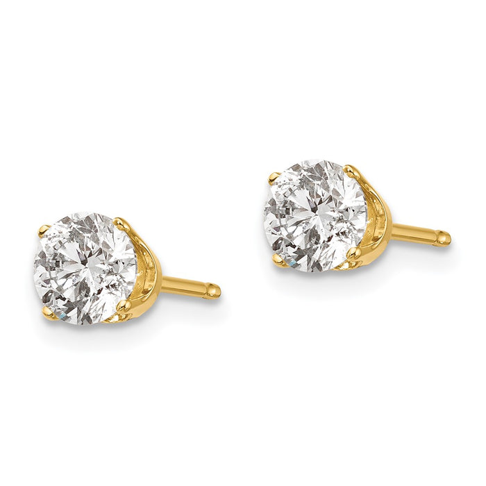 Shop Exclusive 14K Yellow Gold 1.00ct I2 K-L Diamond Stud Earrings - Luxury Value!-2