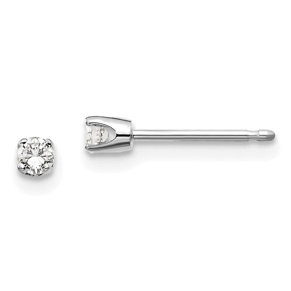 14K Gold Diamond Push-On Post Earrings - 0.10ct I2 K-L