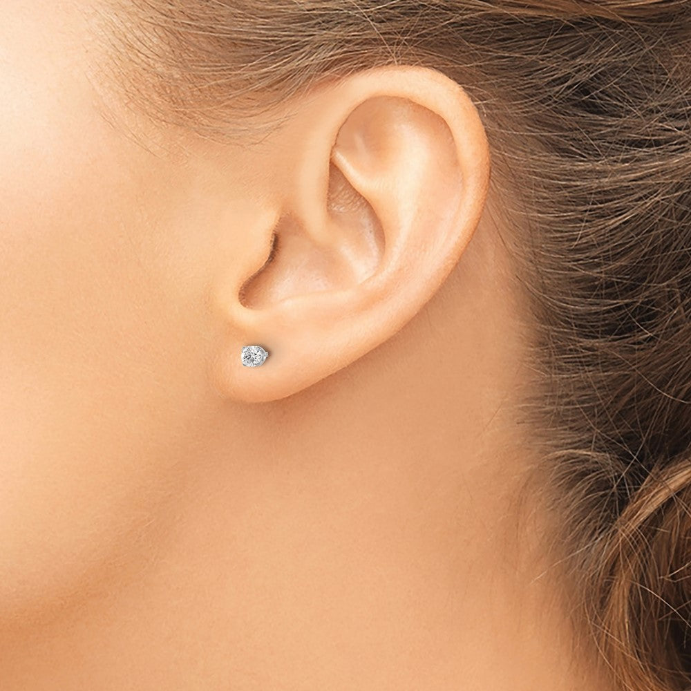 Shop 14K White Gold .30ct I2 K-L Diamond Stud Earrings - Stylish Value!