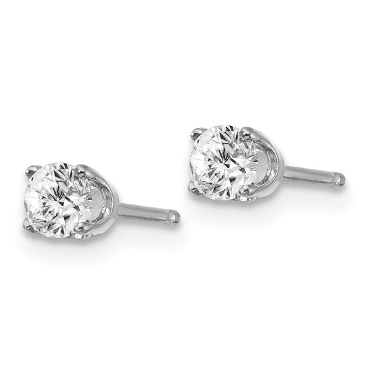 Buy Stylish 14K White Gold .40ct I2 K-L Diamond Push-On Post Earrings