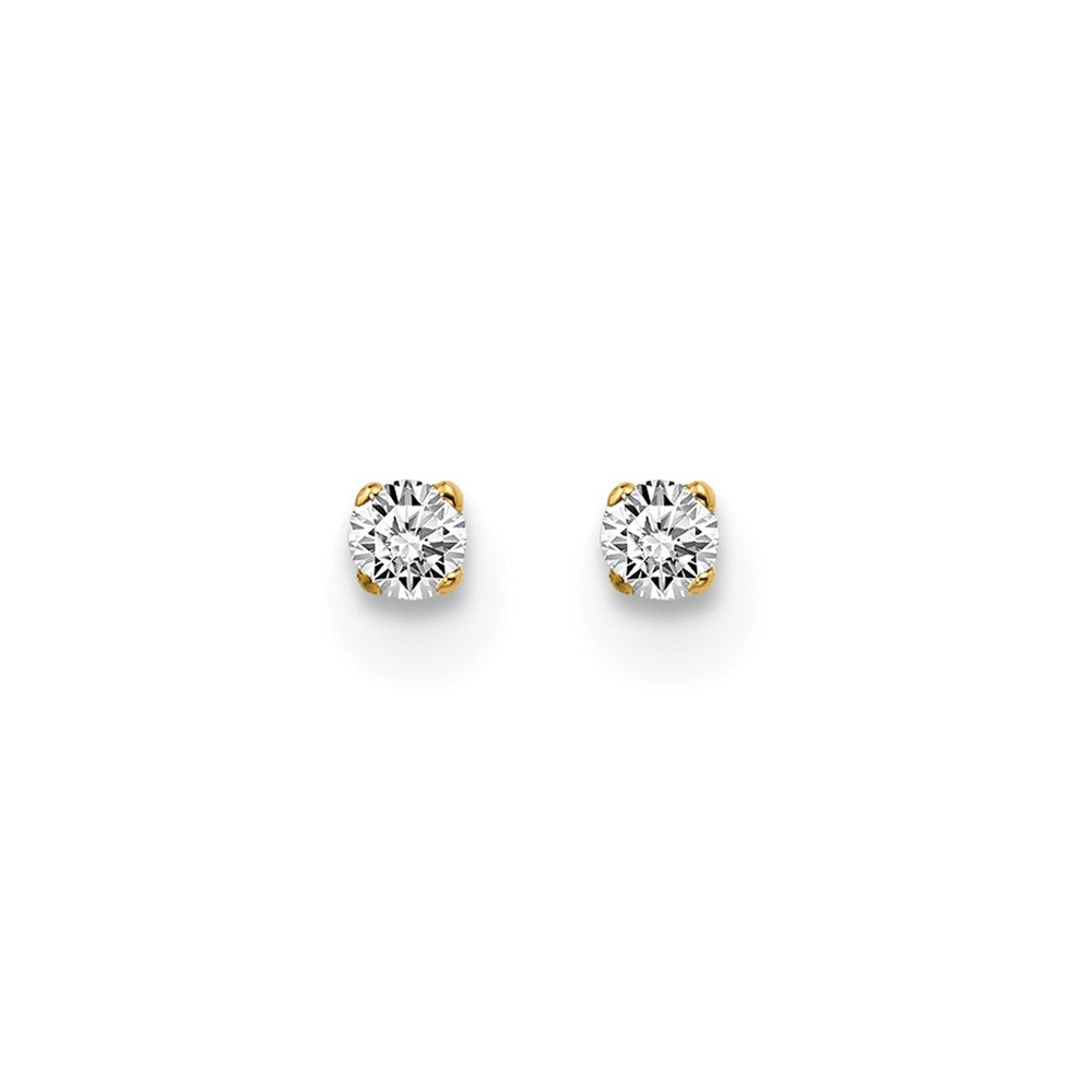 Buy Exclusive 14K Yellow Gold Diamond Stud Earrings - 0.05ct Luxury Style
