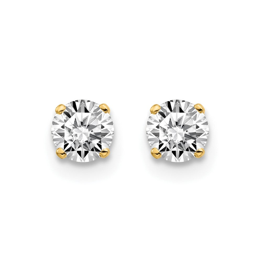 Shop Exclusive 14K Gold .50ct Diamond Push-On Post Earrings - Stylish Value!