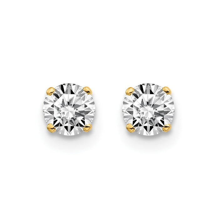 Shop Exclusive 14K Gold .50ct Diamond Push-On Post Earrings - Stylish Value!-3