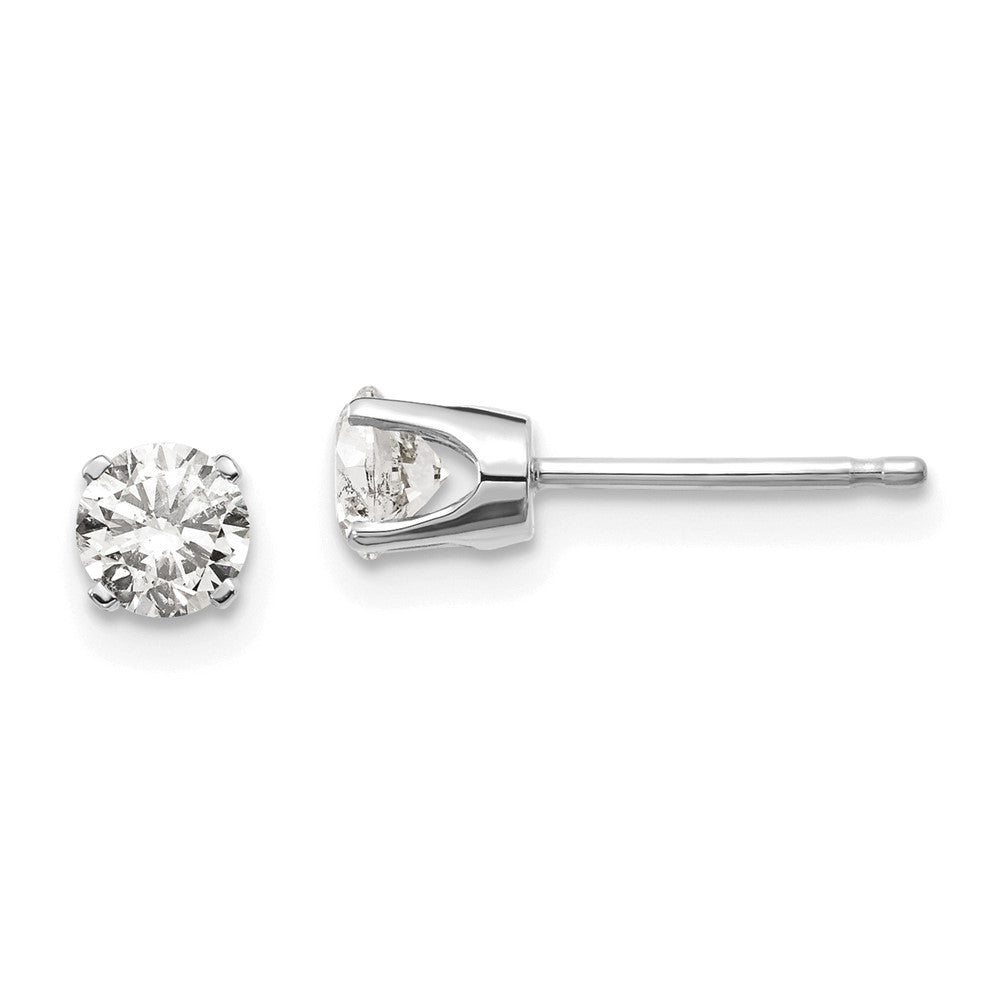 Shop Stylish 14K Gold .60ct I1 J-K Diamond Push-On Post Stud Earrings