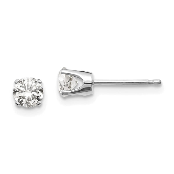 14K Gold .60ct I1 J-K Diamond Push-On Post Stud Earrings