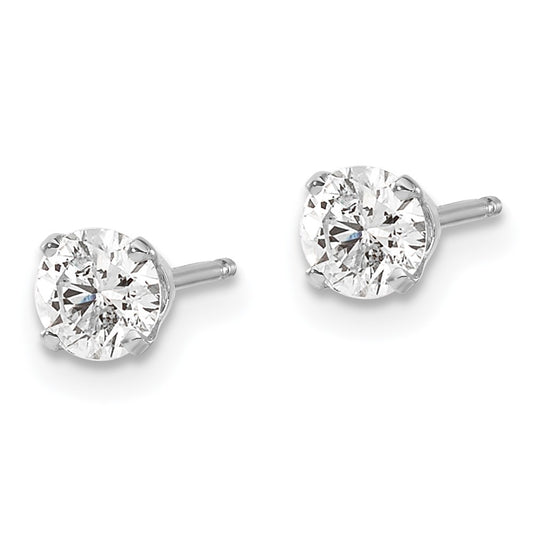 Buy Exclusive 14K Gold .70ct I1 J-K Diamond Push-On Post Stud Earrings - Luxury Style