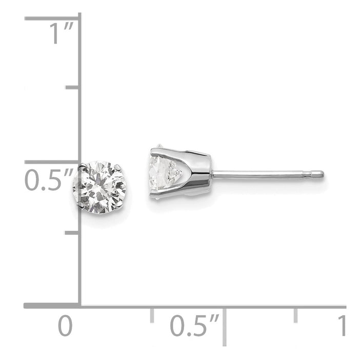 Buy Exclusive 14K White Gold .85ct I1 J-K Diamond Stud Earrings - Stylish Value!-2