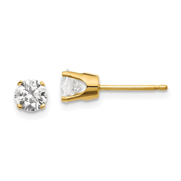 Exclusive 14K Yellow Gold .85ct I2 K-L Diamond Earrings - Stylish Value Buy-1
