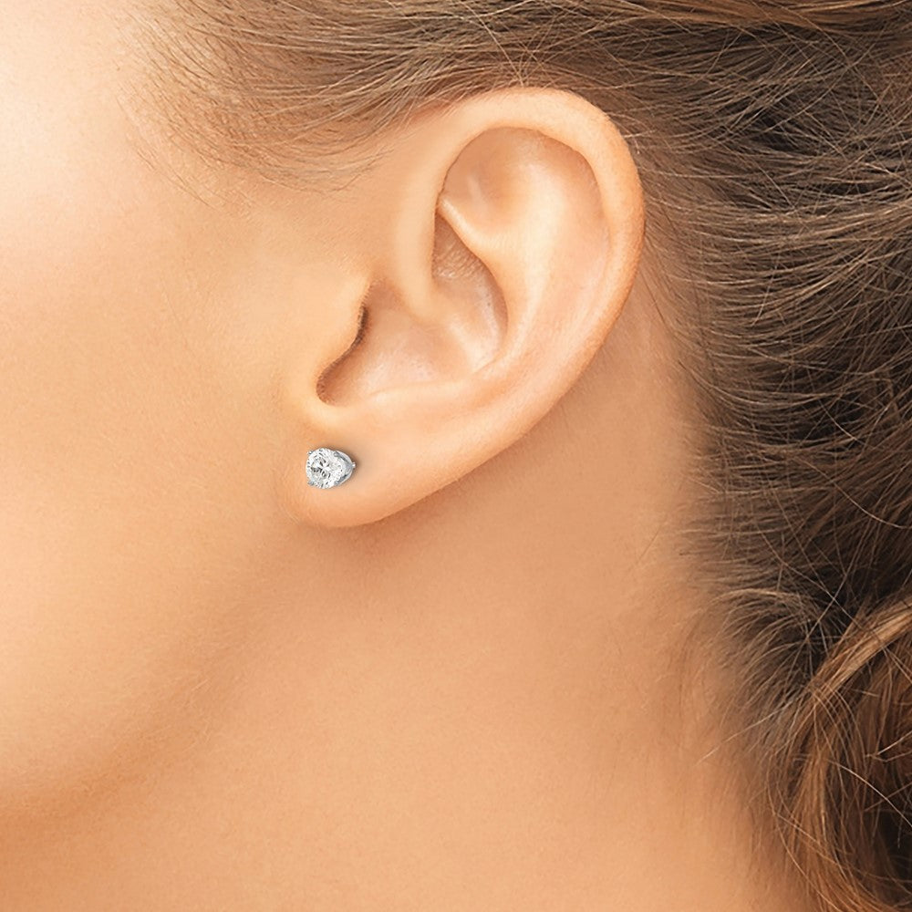Exclusive 14K Gold Push-On Post Stud Earrings with .95ct I2 K-L Diamonds