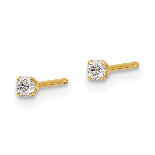 High-Quality .10ct I1 J-K Diamond Stud Earrings | Stylish 14K Gold Value