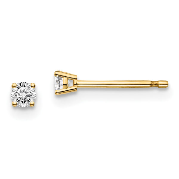 .10ct I1 J-K Diamond Stud Earrings - 14K Gold
