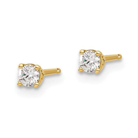 High-quality 14K Gold .15ct I1 J-K Diamond Stud Earrings - Stylish Value!