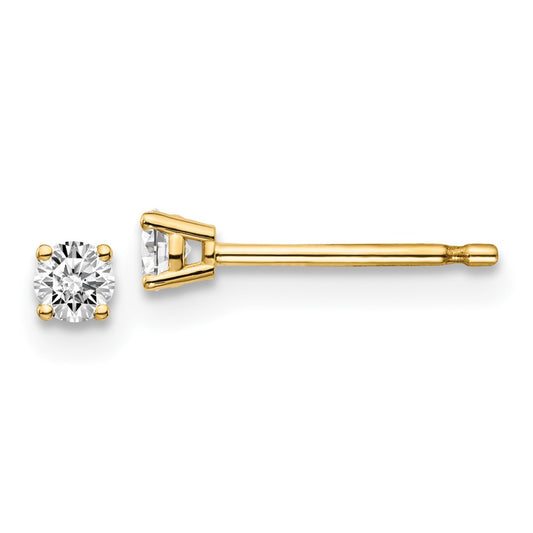 High-quality 14K Gold .15ct I1 J-K Diamond Stud Earrings - Stylish Value!