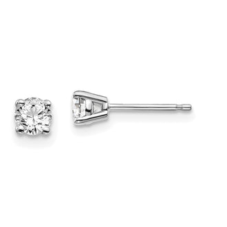Buy Stylish 14K White Gold 0.30ct Diamond Push-On Post Earrings - Luxury Value!