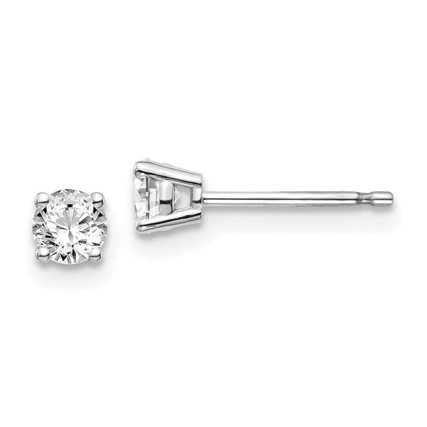 14K Gold 0.40ct I1 J-K Diamond Push-On Post Earrings