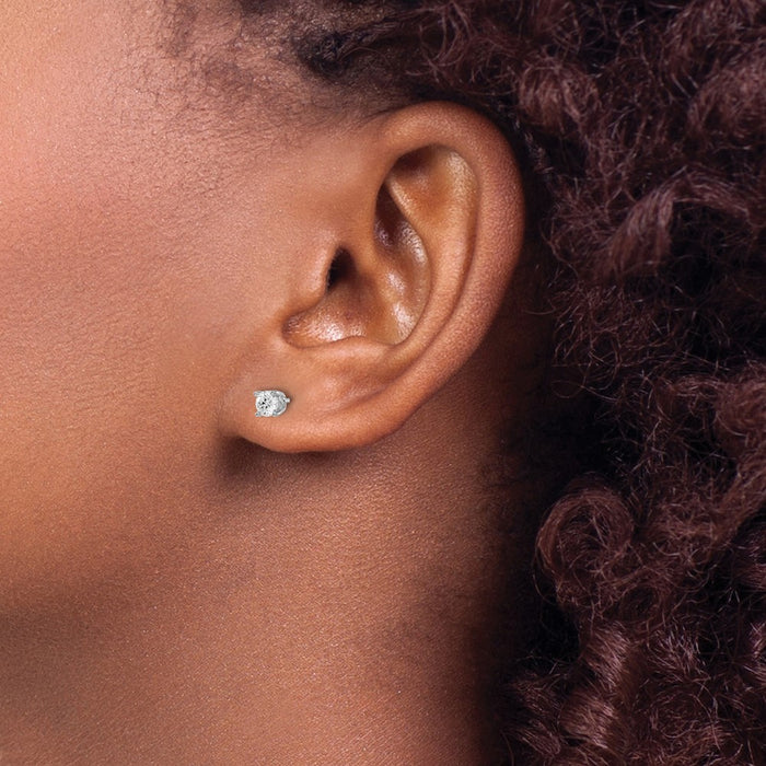 Buy Stylish 14K Gold .50ct I1 J-K Diamond Push-On Post Stud Earrings-3
