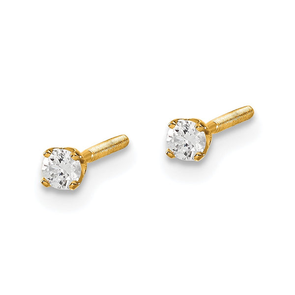 14K Yellow Gold 0.10ct Diamond Stud Earrings