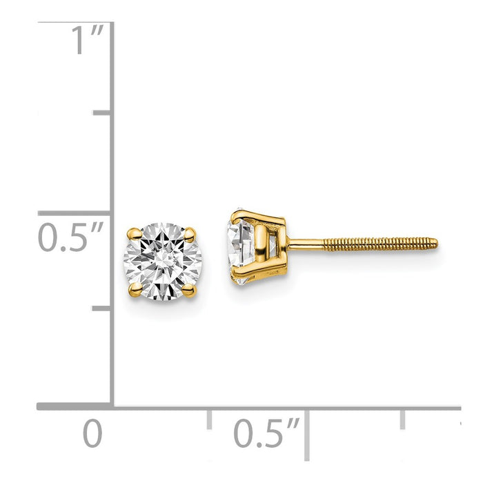 Exclusive 14K Gold 1.00ct Diamond Stud Earrings - Stylish & Affordable-4