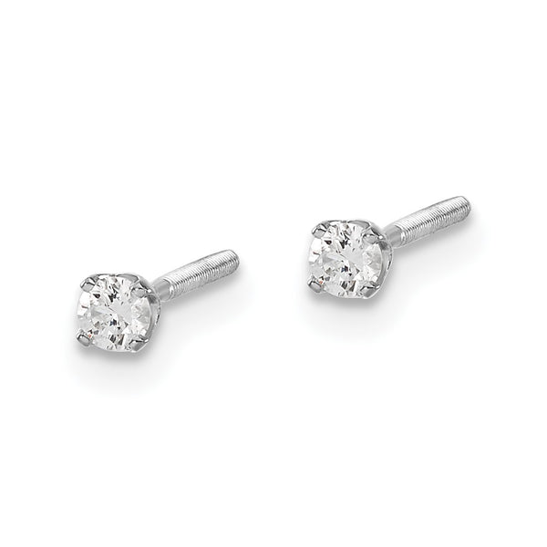 14K Gold 0.10ct SI3 G-I Diamond Stud Earrings