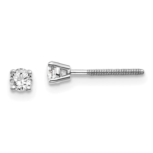 14K Gold 0.20ct Diamond Stud Earrings - Thread-On Posts