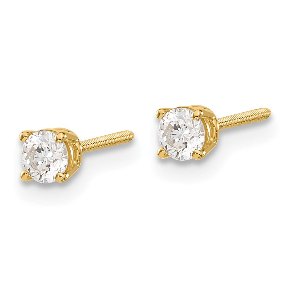 High-Quality 14K Gold .30ct Diamond Stud Earrings - Stylish & Affordable!