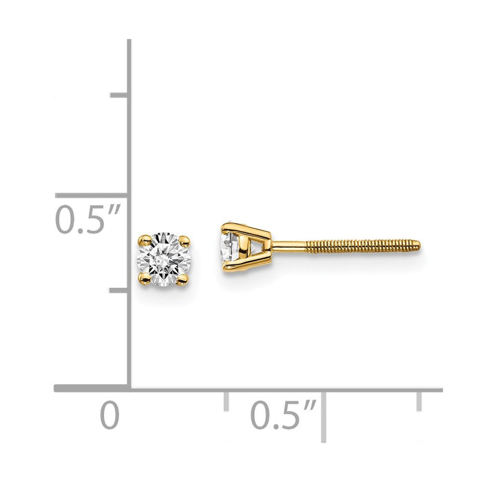 Buy Stylish 14K Yellow Gold 0.30ct Diamond Stud Earrings - Affordable Luxury-4