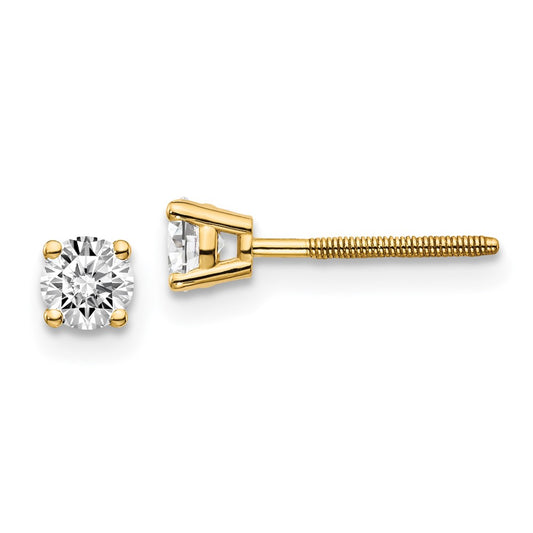 High-Quality 14K Yellow Gold .40ct Diamond Stud Earrings - Stylish & Affordable!