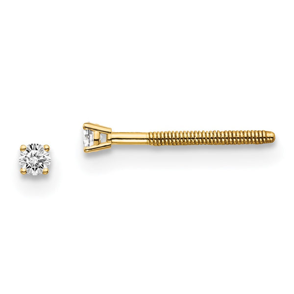 Shop Exclusive 14K Yellow Gold Diamond Stud Earrings, 0.05ct, Stylish Design