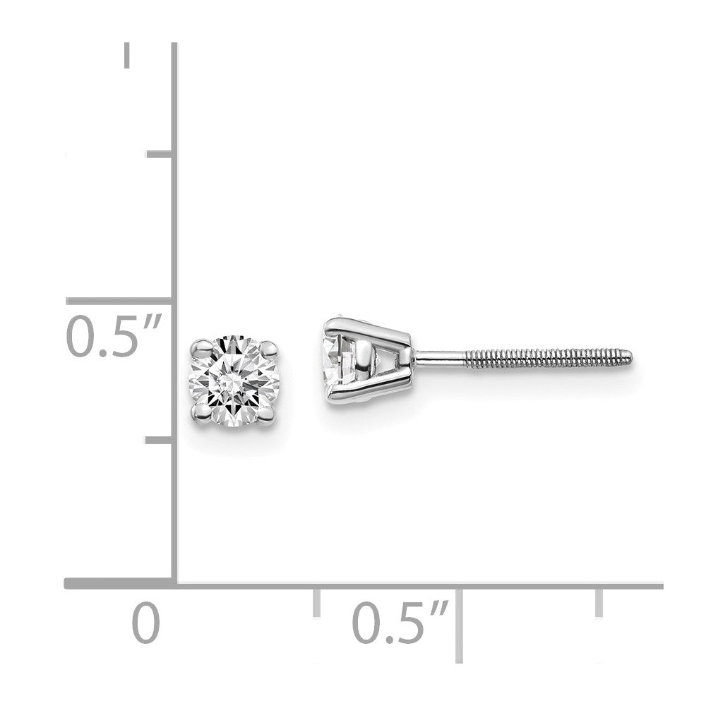Shop Stylish 14K White Gold Diamond Stud Earrings 0.50ct SI3 G-I - Affordable Luxury