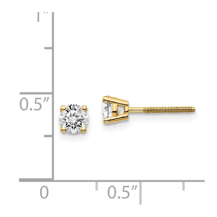 Buy Exclusive 14K Yellow Gold 0.60ct Diamond Stud Earrings - Stylish Value!-4