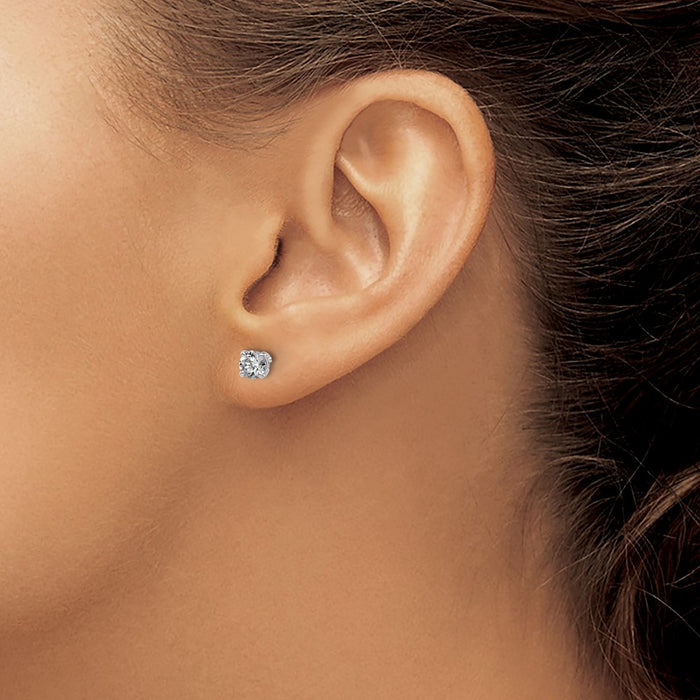 Exclusive 14K Gold .60ct VS2/SI1 G-I Diamond Stud Earrings - Affordable Luxury-3