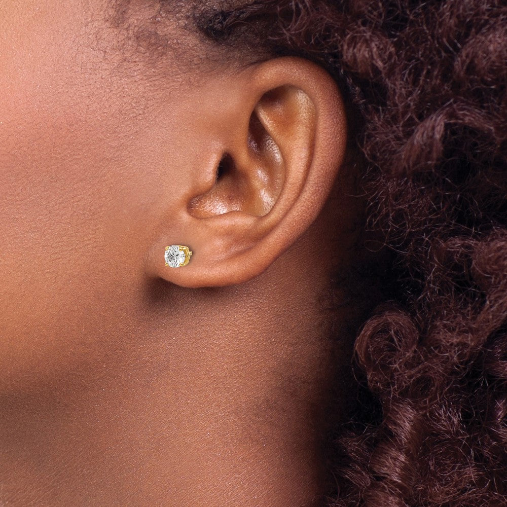 Buy Stylish 14K Yellow Gold 0.75ct SI3 G-I Diamond Stud Earrings