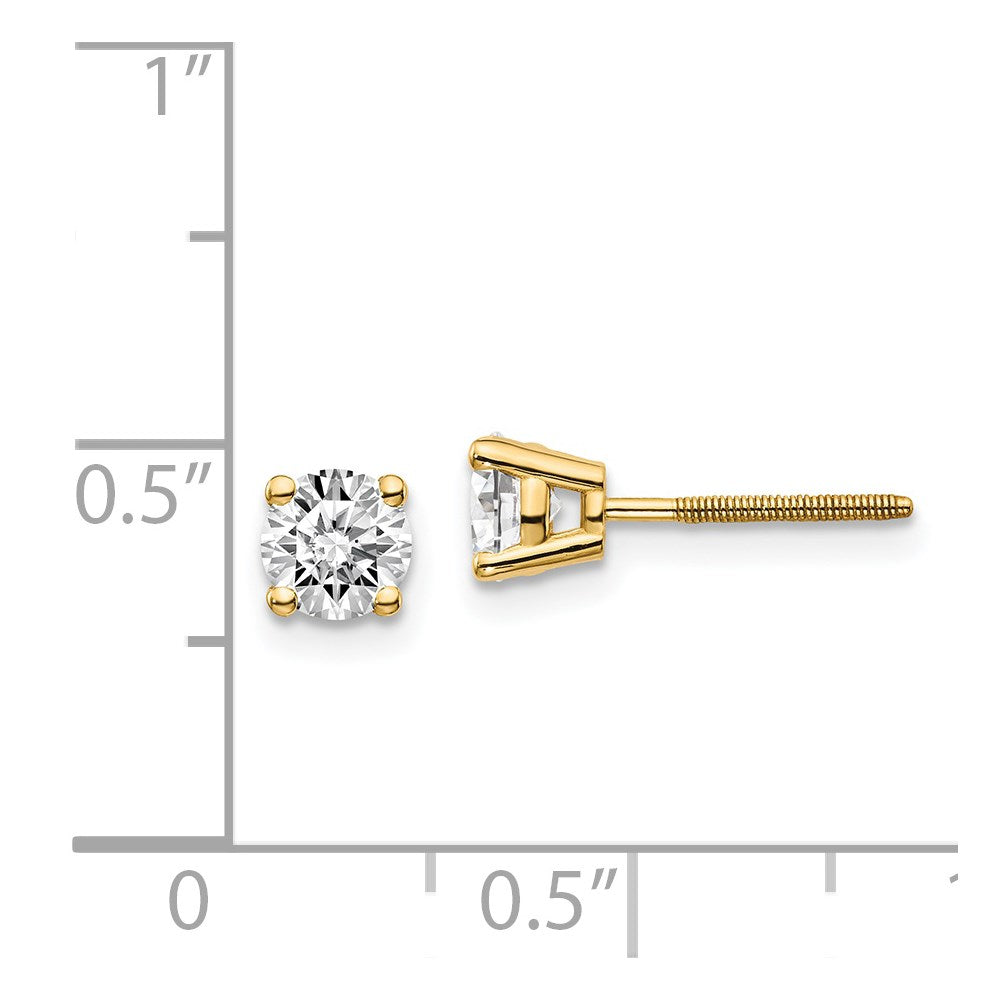 Buy Stylish 14K Yellow Gold 0.75ct SI3 G-I Diamond Stud Earrings