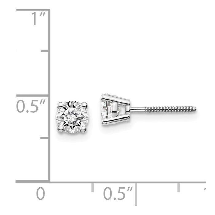 Shop Exclusive 14K White Gold 0.75ct SI3 G-I Diamond Stud Earrings - Stylish Value!-4