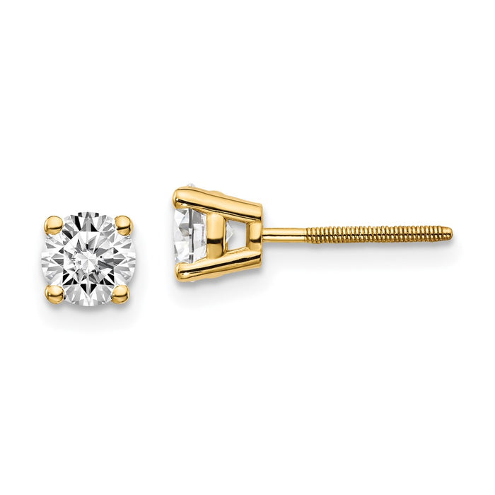 Shop Exclusive 14K Yellow Gold .85ct Diamond Thread-On Earrings - Stylish Value!-1