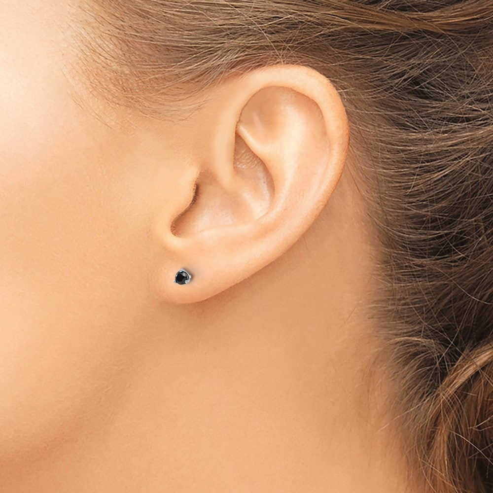 Shop Exclusive 14K White Gold Black Diamond Stud Earrings - 1/4 Carat Luxury