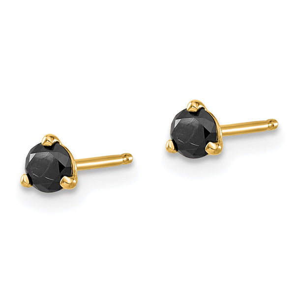 Shop Exclusive 14K Gold 1/3 Carat Black Diamond Stud Earrings - Stylish Luxury
